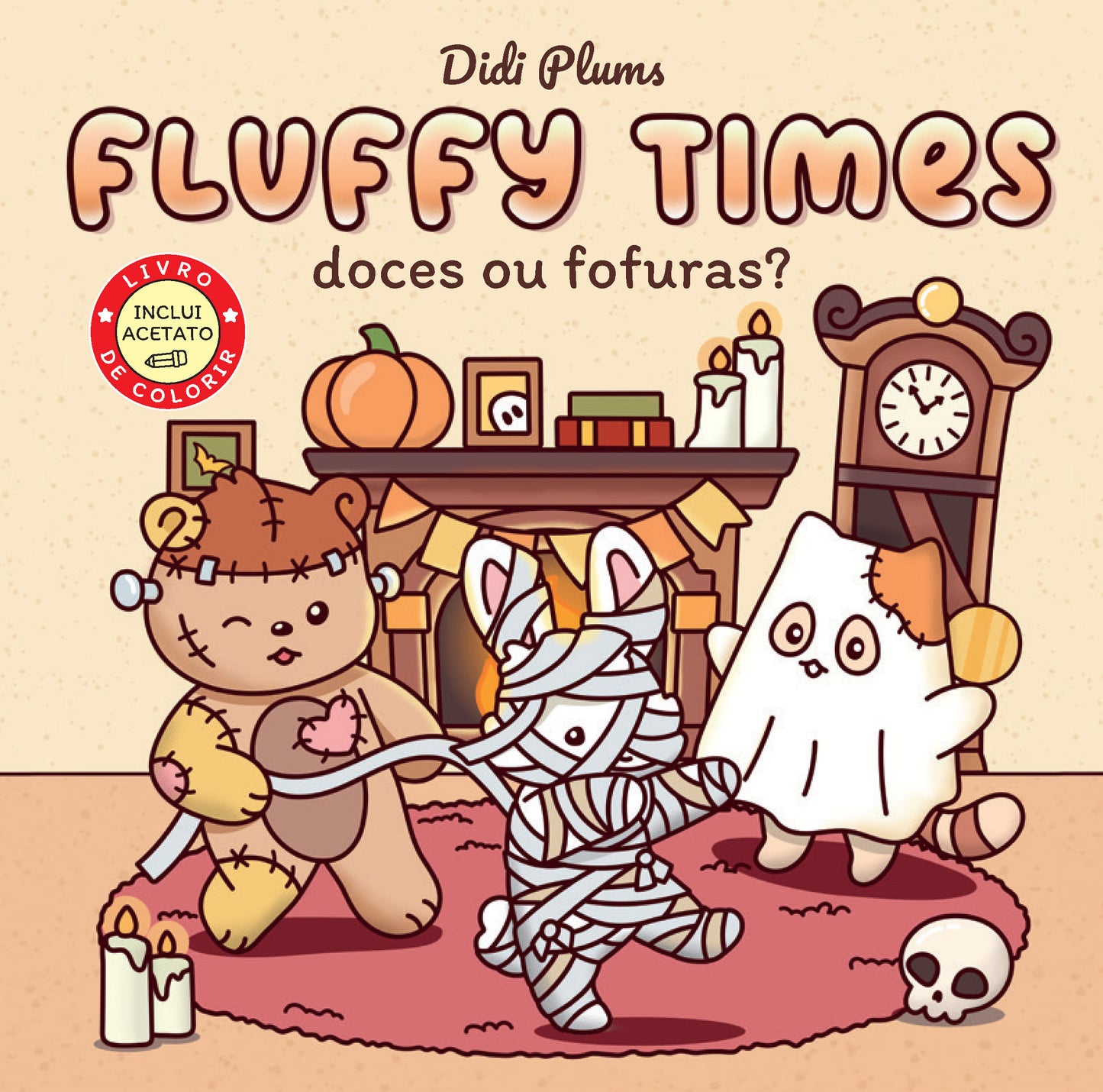 Doces ou fofuras? (Livro de colorir Fluffy Times)