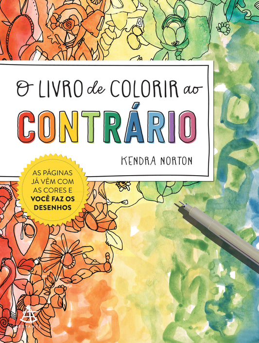 O livro de colorir ao contrário