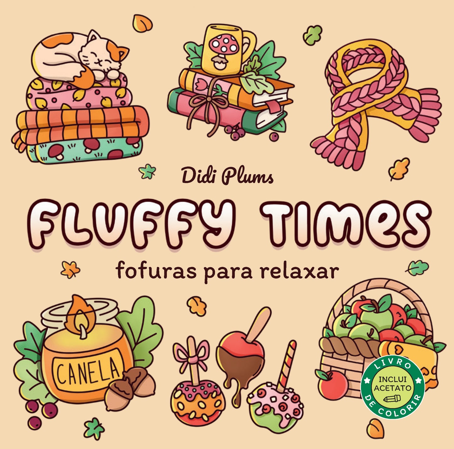 Fofuras para relaxar – Livro de colorir Fluffy Times – Livro 3