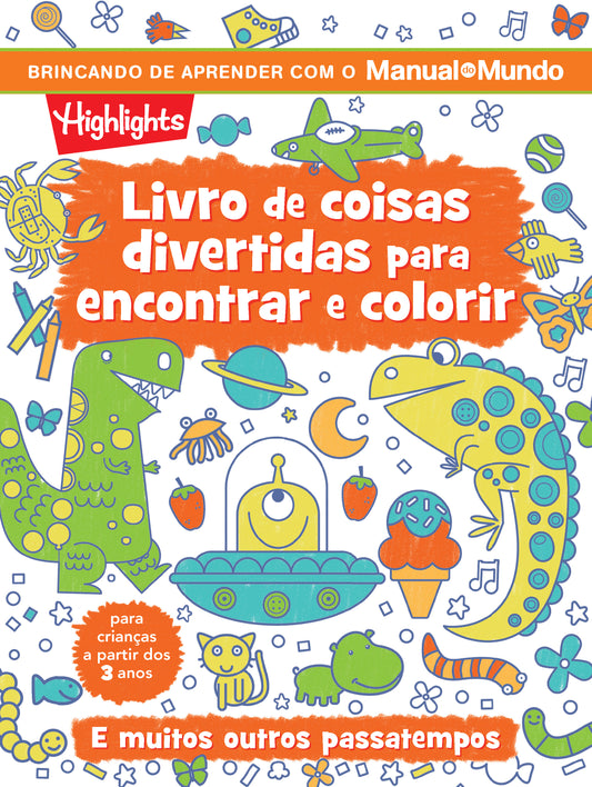 Livro de coisas divertidas para encontrar e colorir - Livro 1